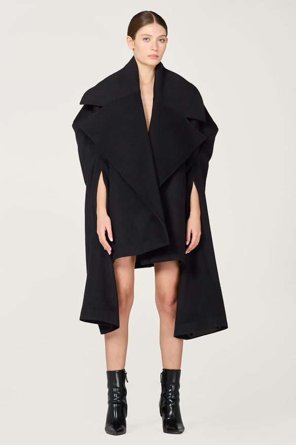 Veste XXL noir en cachemire